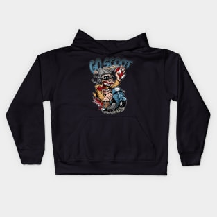 Go Scoot Crazy Scooter Kids Hoodie